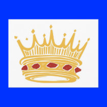 A Golden King's Crown With Jewels Post Card