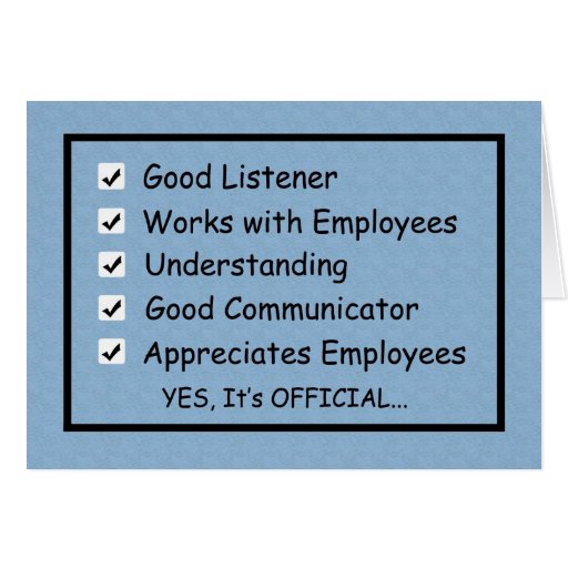 A Good Boss Boss's Day Card