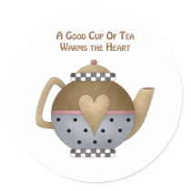 A Good Cup of Tea Warms the Heart stickers by robynsnest A Good Cup of Tea Warms the Heart stickers