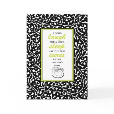 A Good Laugh and a Good Sleep Cards by cfkaatje