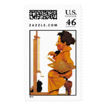 A Good Mixer, Maxfield Parrish - Postage Stamp
