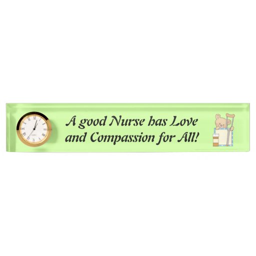A Good Nurse desk plate Desk Name Plates Zazzle
