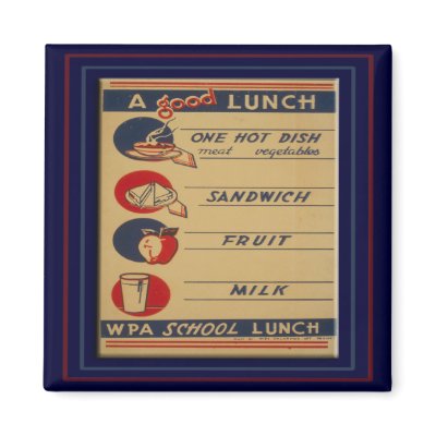 A Good School Lunch Fridge Magnet by gotraw