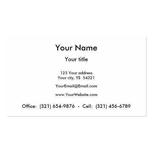 A Good Time to Start - Landscape painting CUSTOM Business Card (back side)