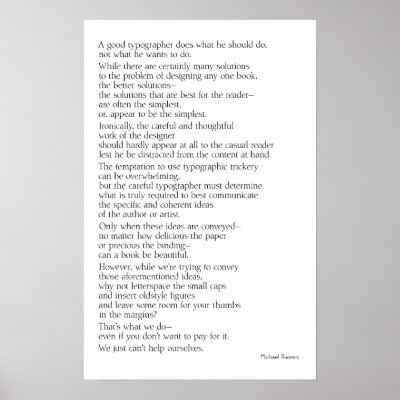 A good typographer does... print by Chakham