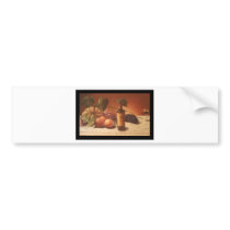 A gorgeous painting of assorted fruits & wine. bumper stickers