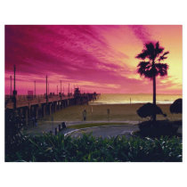 A gorgeous sunset at the pier, Huntington Beach, C Flyer Design