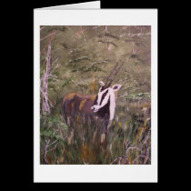 "A Graceful Gnu" Vertical Card cards