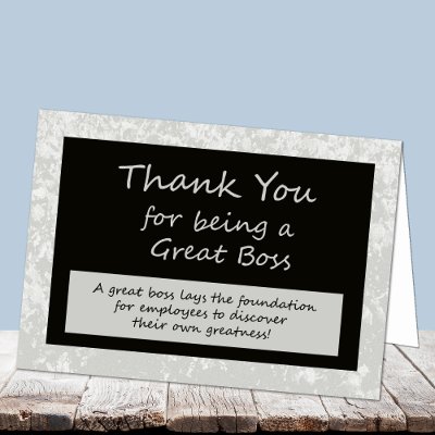 A Great Boss Bosses Day Card