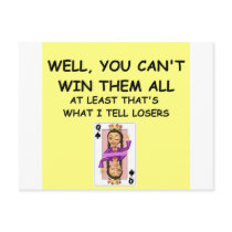 a great joke about winning! postcard