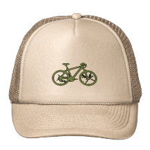 a green bicycle mesh hat