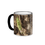 A Green Pea Pod On A Dried Pea Pod Plant Coffee Mug