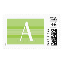 A Green Stripe Monogram Stamps