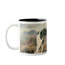 A Greyhound in a hilly landscape Mug