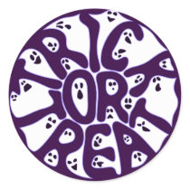 A Groan of Ghosts Round Sticker stickers