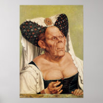 A Grotesque Old Woman, possibly Princess Margaret Poster