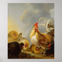 A Group of Farmyard Fowl, 1643 Print