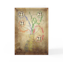 A grungy 21st birthday card