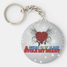 A Guatemalan Stole my Heart Keychain