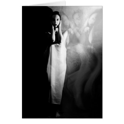 A Guilty Conscience - Self Portrait Greeting Card by jaeda_dewalt_art