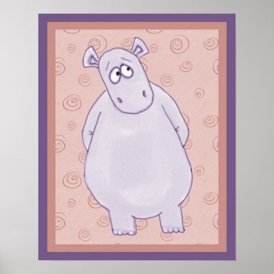 A Guilty Little Hippo Poster Print by sfcount
