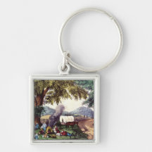 A Halt by the Wayside Keychain