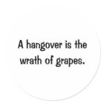 A Hangover Round Sticker
