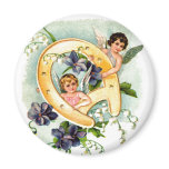 A Happy Birthday Cherub Greeting magnets