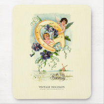 A Happy Birthday Cherub Greeting mousepads