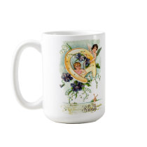 A Happy Birthday Cherub Greeting mugs