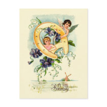 A Happy Birthday Cherub Greeting postcards