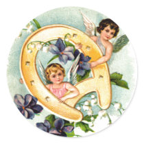 A Happy Birthday Cherub Greeting stickers
