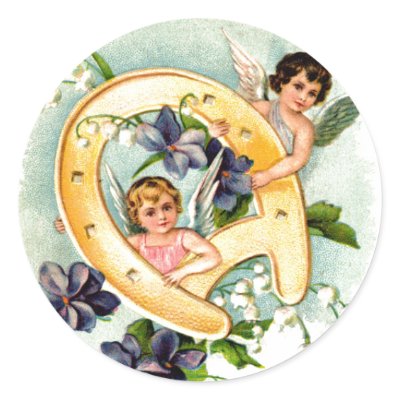 A Happy Birthday Cherub Greeting Sticker by VintageHolidays