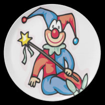 A Happy Court Jestor plates