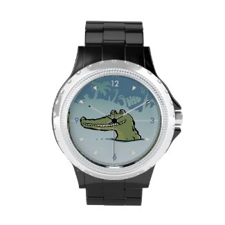 A happy crocodile Wrist Watches