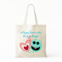 A Happy Heart Makes the Face Cheerful bag