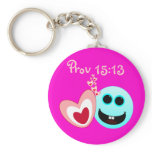 A Happy Heart - Proverbs 15:13 Keychain