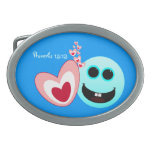 A Happy Heart - Proverbs 15:13 NIV Oval Belt Buckle A Happy Heart - Proverbs 15:13 NIV Oval Belt Buckle