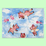 a Happy Herd of Flying Pigs CARD cards