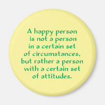 A happy person is not a person in a certain set of magnets