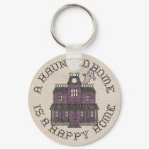 A Haunted Home is a Happy Home Cross Stich keychains by opheliasart A Haunted Home is a Happy Home Cross Stich keychains