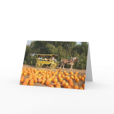 A hayride at the pumpkin patch cards by trevor_hirst