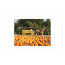 A hayride at the pumpkin patch posters