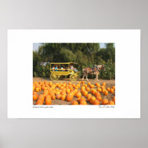 A hayride at the pumpkin patch print
