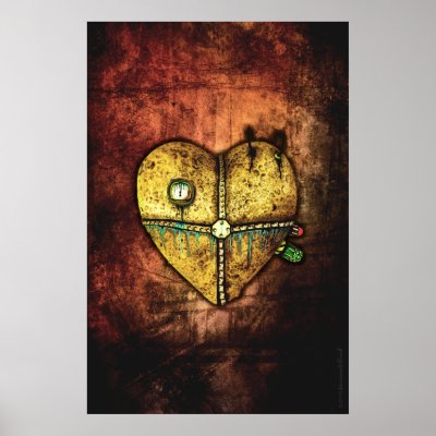 A Heart Less Broken Gothic Art Poster by darkdreams