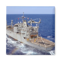 A helicopter clears the flight deck fridge magnet