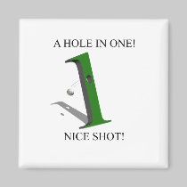 A Hole In One Golf Ball magnets