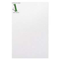 A Hole In One Golf Ball Stationery Design