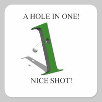 A Hole In One Golf Ball stickers