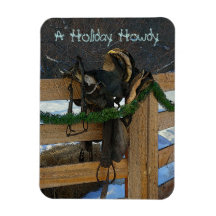 A Holiday Howdy Rectangular Magnet
